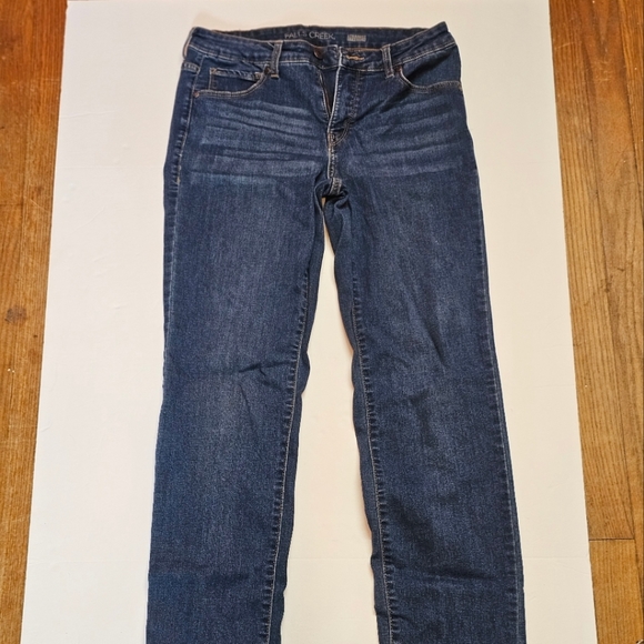 Falls Creek dark wash super stretch jeans womens 8 straight stretch - Picture 3 of 4